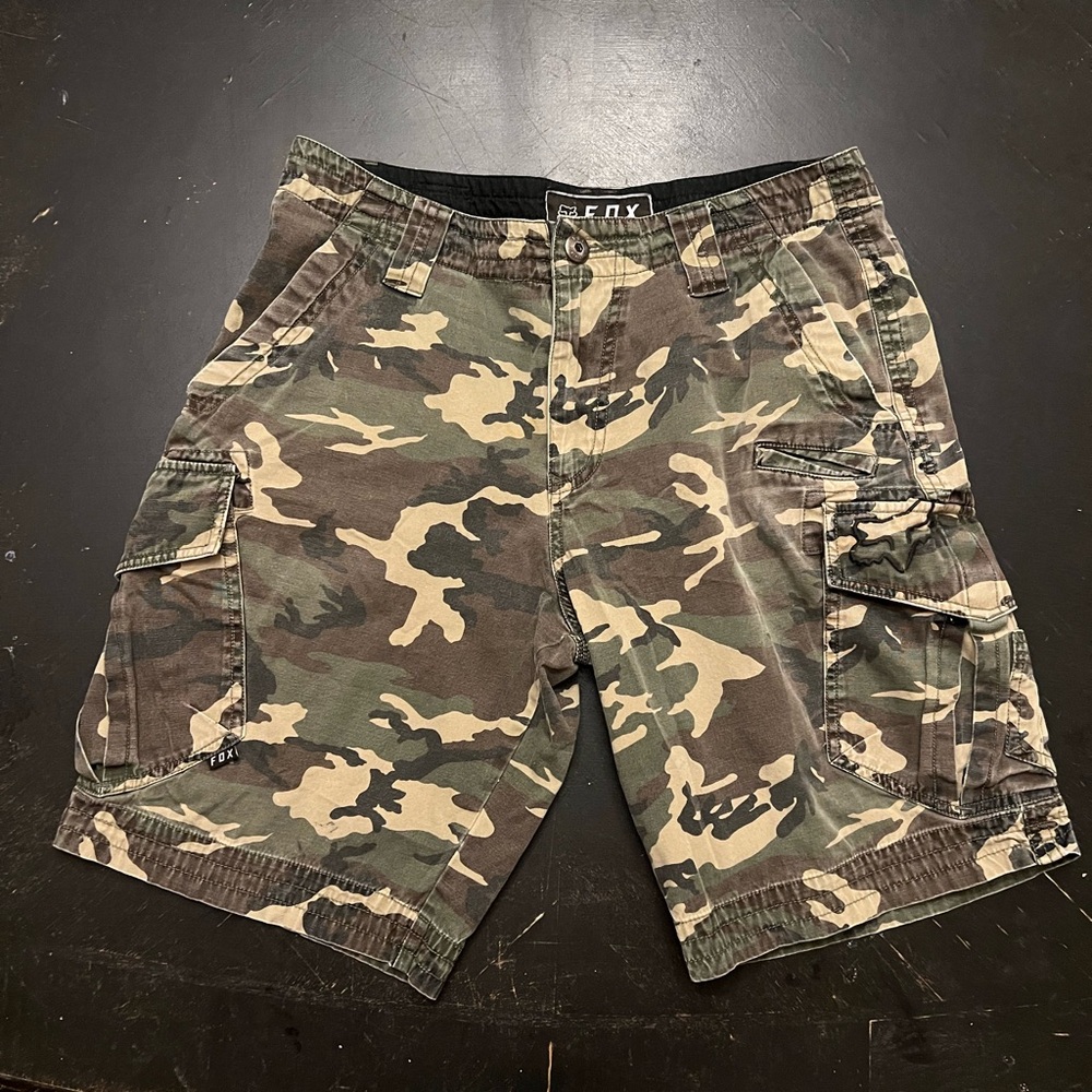 Fox Men's Green Camouflage Cargo Shorts